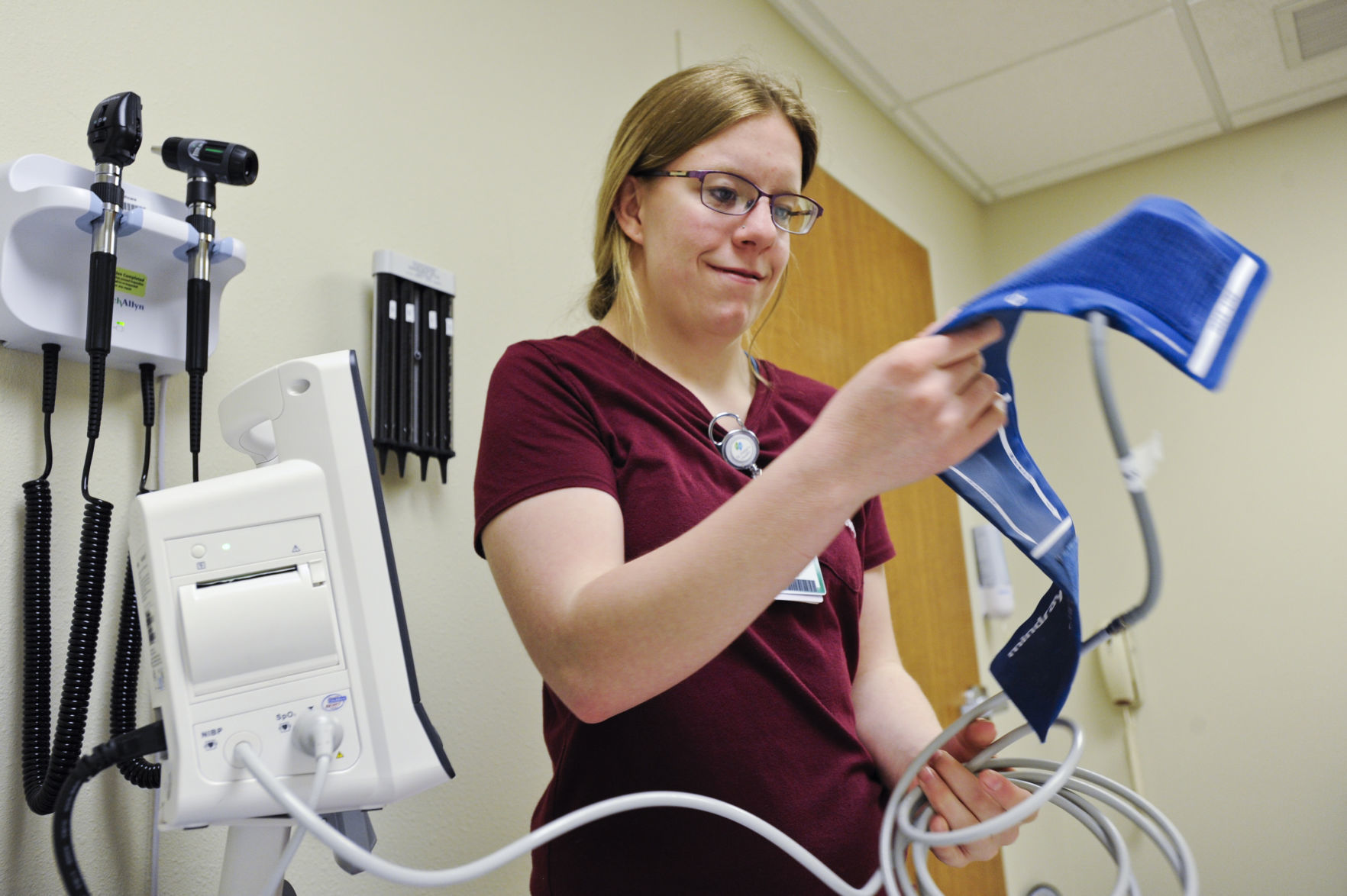 Josie Christians, an urgent care tech at St. Peter's Health